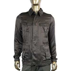 Gucci Men's Windbreak Blouse Brown Silk Jacket (G 46 / US 36)